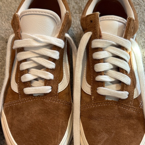 Vans Classic Brown Suede and White Womans Sneakers - Picture 10 of 10